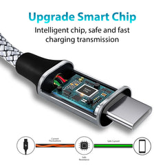 60W PD USB-C to USB-C Fast Charging Cable Nylon Braided Data Sync Cord 1M 2M 3M 5M 8M