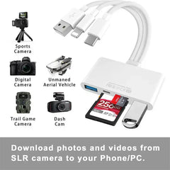 USB-C to Lightning Card Reader Adapter | Memory Card Reader