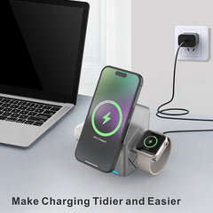 Wireless Charging Stand for Phone & Earbuds | Fast Qi Wireless Charger Station