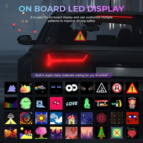 Smart App Control LED Car Sign Display Screen | Window Pixel Custom Text Pattern Animation Programmable Screen Home Bar Shop Decor