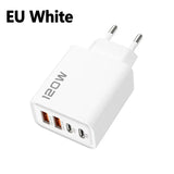 120W USB-C Fast Charger | 4-Port PD & QC Wall Charger