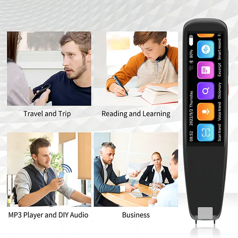 Smart Voice Scan Translator Pen | Multifunction Translation Real Time 121 Languages Translator Business Dictionary Pen