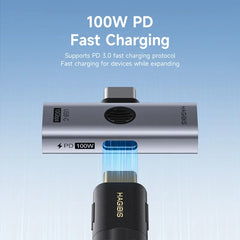 USB-C 2-in-1 Splitter with 100W PD Charging and 10Gbps USB 3.2