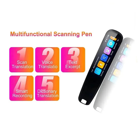 Smart Voice Scan Translator Pen | Multifunction Translation Real Time 121 Languages Translator Business Dictionary Pen
