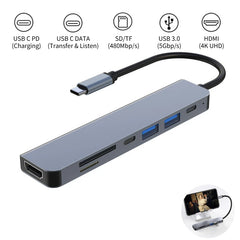 5-in-1 USB-C Docking Station with HDMI 4K 30Hz, USB 3.0 and 87W Charging