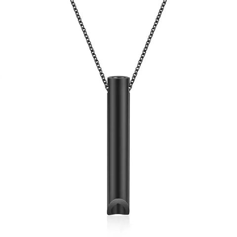 Breathing Necklace For Anxiety & Stress Regulate Meditation And Positive Thinking Pendant Stainless Steel Vacuum Plated Necklace