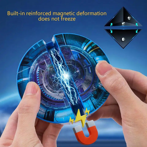 3D Magical Cube Infinity Magnet Fidget | Transformation Toy Kids Geometric Puzzle Cubes For Spatial Thinking Training Gift