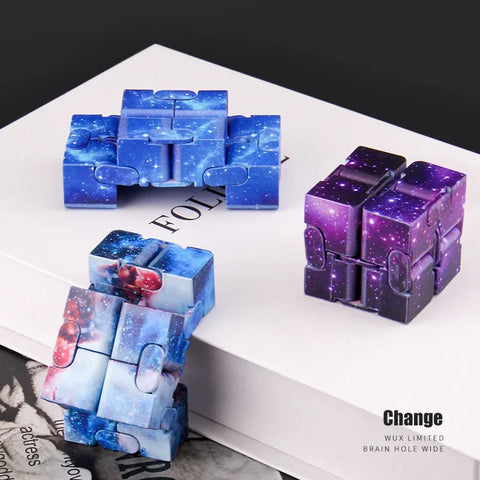 Creative Starry Sky Infinity Cube Space Infinite Cube Magic Stress Relief Cube Office Flip Cubic Puzzle Stress Relief Toys