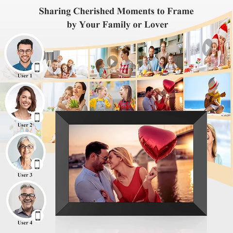 WiFi Digital Photo Frame | 10.1 Inch 32GB Smart Digital Picture Frame with 1280x800 IPS HD Touch Screen