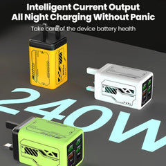 6-Port USB & Type-C Fast Charger | USB 3.0 and PD 3.0 Multi-Port Wall Charger
