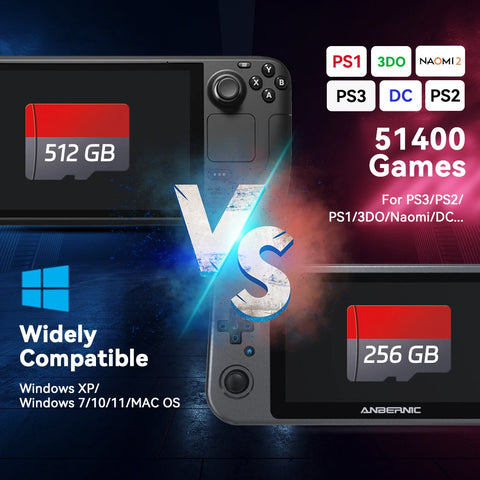 37 Game TF Card For Steam Deck/WIN600 Handheld Game Console/PC/MAC 512GB With 51400 Retro Games For PS3/PS2/PS1/WII/N64