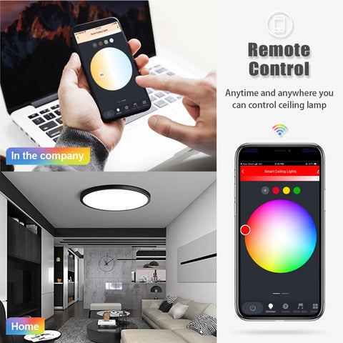 Zigbee 3.0 Smart Ceiling Light Wifi RGBCW | Led Ceiling Lamp Livingroom Home Decoration Smart Lamp For Alexa, Google Home