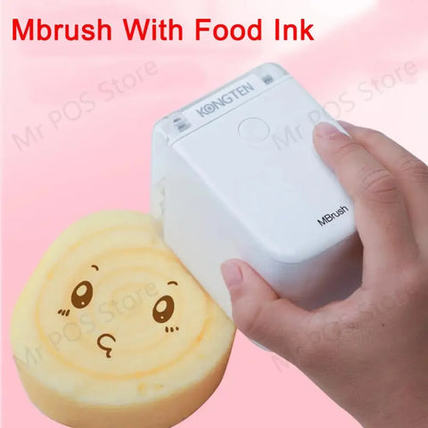 Portal Handheld Color Printer | Mbrush Color Food Portable Printer Handheld Mini Inkjet Cake Printer Customized Wireless Wifi Food Coffee Mrush Ink