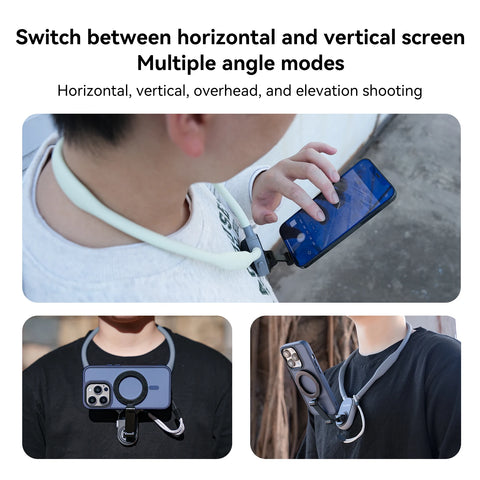 Silicone Magnetic Neck Mount | Quick Release Hold for iPhone 15 14 13 12 11 10 SAMSUNG HUAWEI XIAOMI Phone Accessories