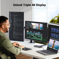 13-in-1 USB-C Docking Station | 4K Triple Display, 10Gbps, 100W PD, HDMI & RJ45