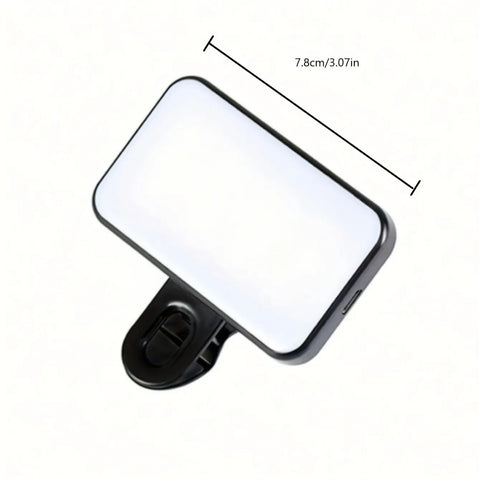 Portable Mini Selfie Fill Light | Rechargeable 3 Modes Adjustable Brightness Clip On For Mobile Phone Computer Fill Light