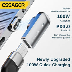 USB Type-C Magnetic Adapter 20Gbps 5A | 4K Video Data Transfer Connector