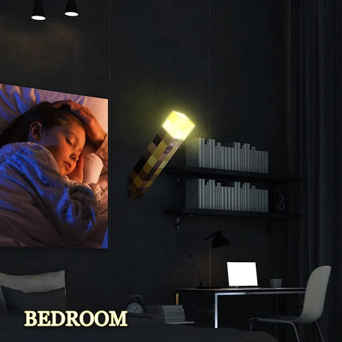 Brownstone Flashlight Torch Lamp | Bedroom Decorative Light LED Night Light USB Charging with Buckle 11inch Children Gift
