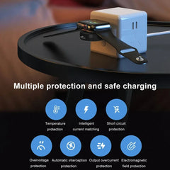 Portable Magnetic Wireless USB-A &amp; USB-C Smartwatch Charger Dock Compatible with Apple Watch Ultra, Series 9/8/7/6/5/4/3/2 & SE