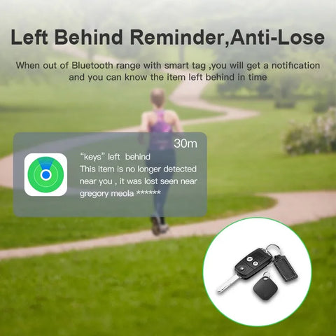 Smart Bluetooth GPS Tracker Works with Find My APP | Anti Lose Reminder Device for Iphone Tag Replacement Locator MFI Rated