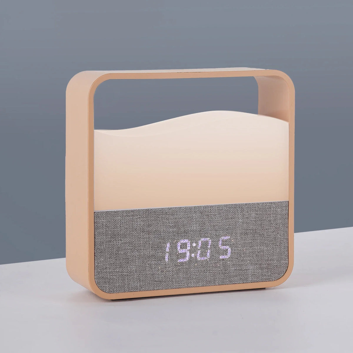 LED Night Light with Alarm Clock, Digital Time Display & Rechargeable Bedside Table Lamp