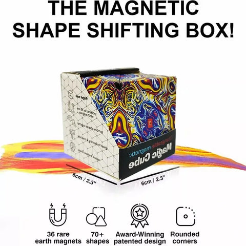 Geometric Variable Magnetic Cube Anti-Stress | 3D Decompression Hand Flip Puzzle Cube Children's Decompression Toy