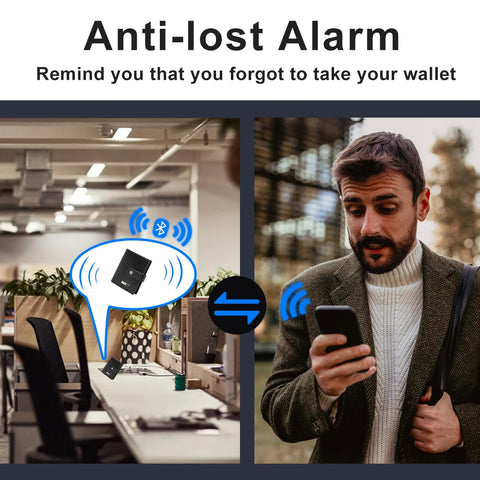 Smart Anti-lost Wallet Tracker  | Genuine Leather Men wallets Soft Bluetooth-compatible Leather Purse Male Luxury Men's Wallet