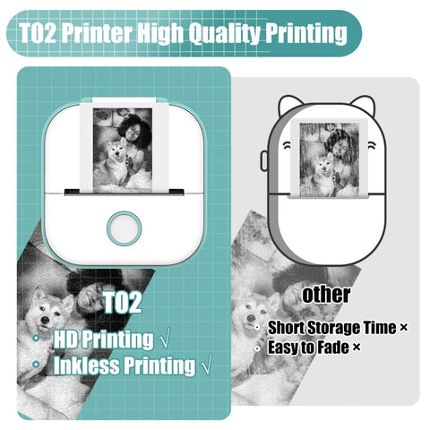 Handheld Portable Printers | Mini Wireless Thermal Pocket Printer Self-adhesive Stickers Use for DIY,Journal Sticker
