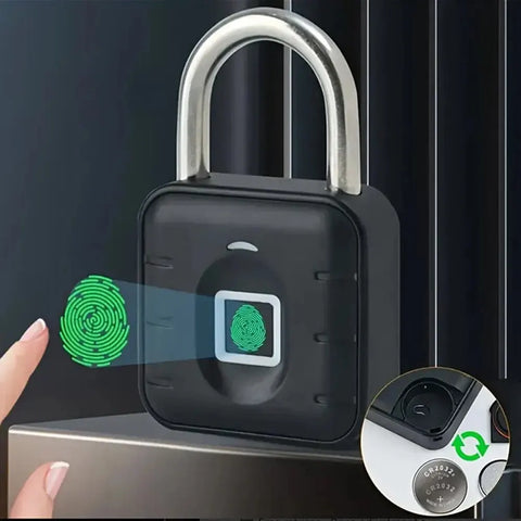 Lock Smart Biometric Fingerprint Lock | Door Electronic Lock Keyless Quick Unlock Digit Code Padlock IP67 Waterproof