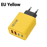 120W USB-C Fast Charger | 4-Port PD & QC Wall Charger