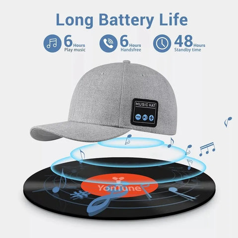 Hat with Bluetooth Speaker, Bluetooth Earbuds Outdoor Listening To Music, HIFI Sound Quality, Outdoor Sports Baseball Cap