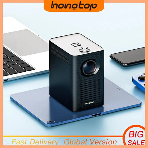 Android Wifi 4k Smart Portable Projector with WiFi and Bluetooth | Pocket Outdoor 4K 9500L Android 10.0 Projector
