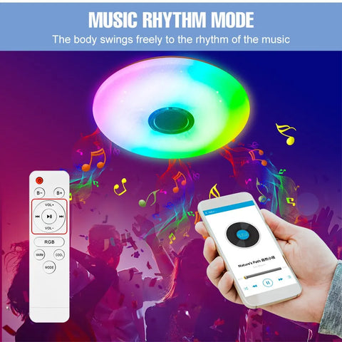 Modern Ceiling Lamps RGB Dimming Home Lighting APP Bluetooth | Music Light 42W 60W Smart Ceiling Lights With Remote Control AC220V