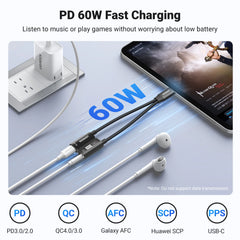 USB Type-C to 3.5mm AUX Audio & Charger Adapter | Male-Female