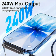 240W USB-C OTG Adapter with Foldable Stand | Type-C Fast Charging Converter