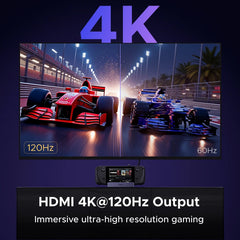 6-in-1 USB-C Gaming Docking Station with 4K@120Hz HDMI, 5Gbps Data, 100W PD & Gigabit Ethernet
