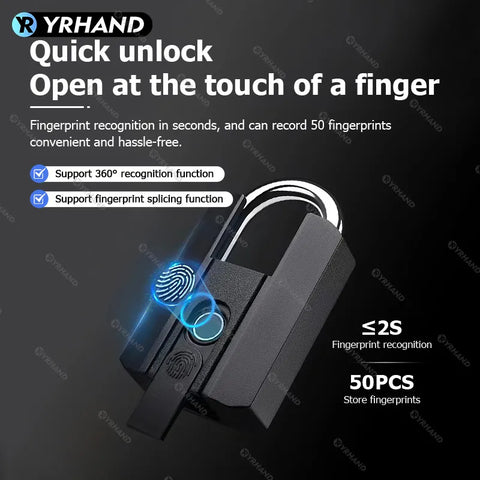 TTLock Bluetooth APP Smart Padlock Fingerprint | Lock Keyless Mini Bag with Aleax Google Home Electronic Door Lock