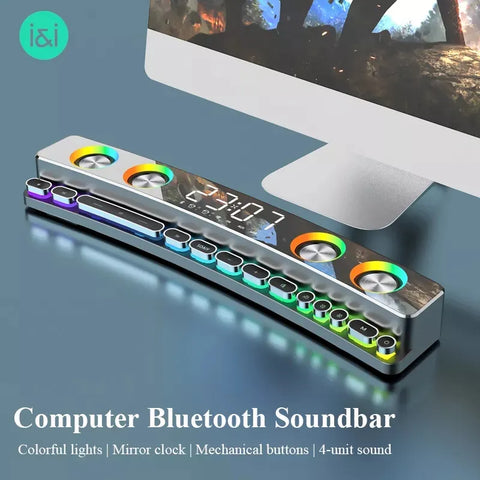 3600mAh BT Wireless Game Bluetooth Speaker | Soundbar USB 3D Stereo Subwoofer AUX Home Indoor Sound Bar Computer Loudspeaker SOAIY
