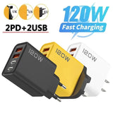 120W USB-C Fast Charger | 4-Port PD & QC Wall Charger