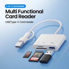 USB Type-C All-in-One SD & TF Memory Card Reader External Multi Card Adapter