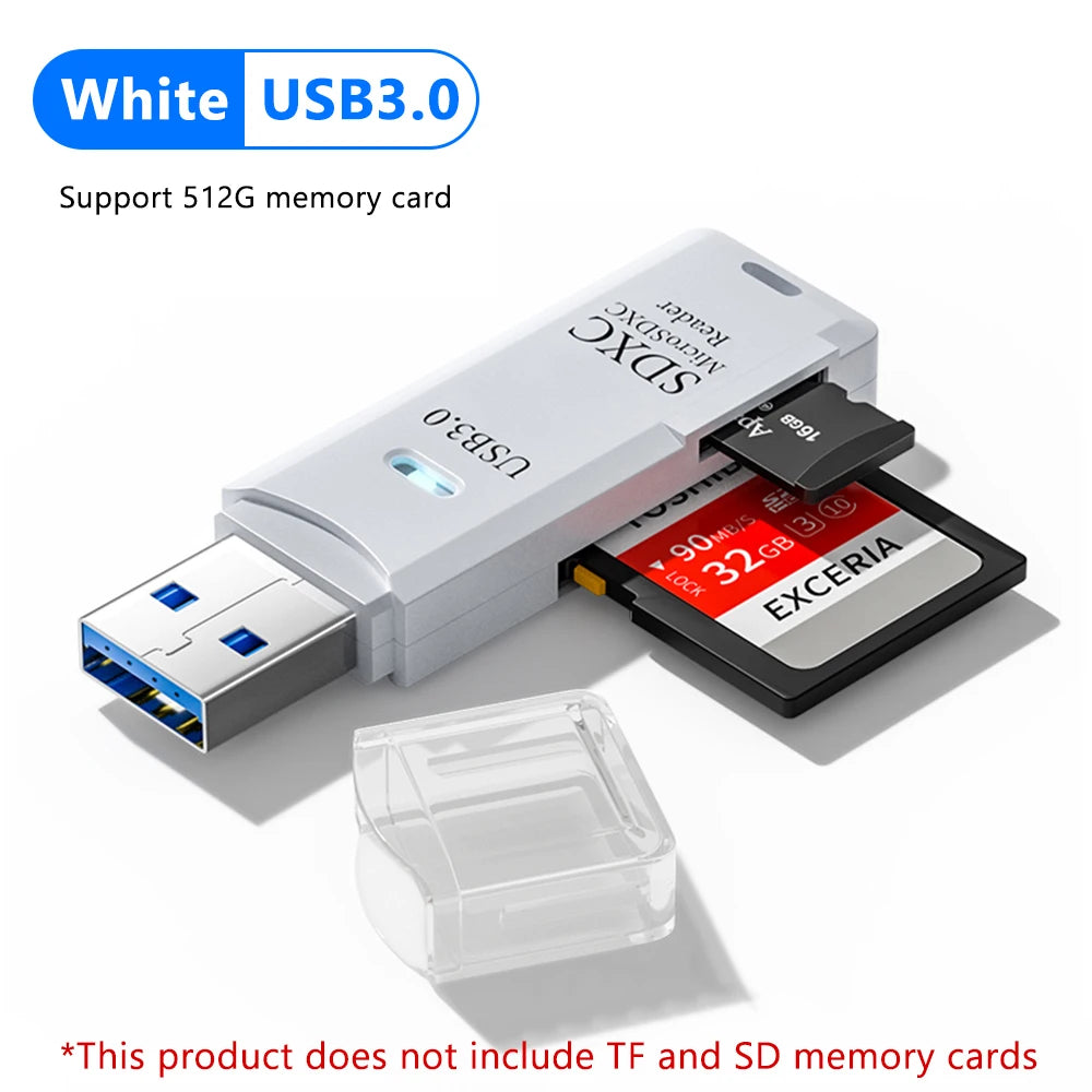 Mini USB to SD & TF Memory Card Reader Adapter External Card Reader