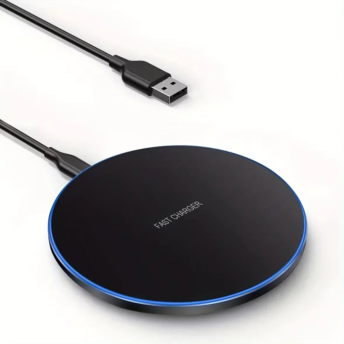 15W LED Wireless Charging Stand with Phone Holder for iPhone, Samsung &amp; Qi-Enabled Devices