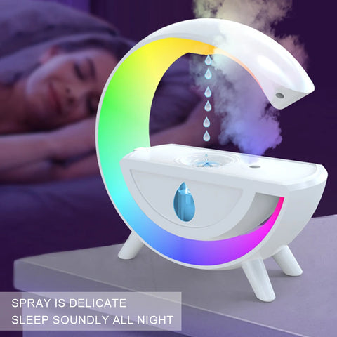 Air Anti-Gravity Diffuser |  Water Droplet Anti-gravity Diffuser USB Charging RGB Night Light Creative Aromatherapy Machine Anti-Gravity Home Fogger Diffuser
