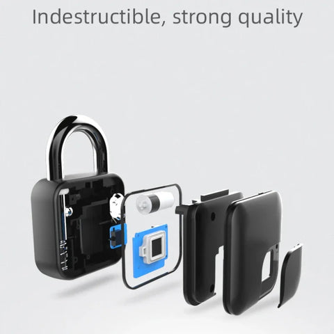 Smart Home Fingerprint padLock | Bluetooth Safe Padlock Door Lock  Keyless USB Rechargeable Quick Unlock Zinc alloy Lock