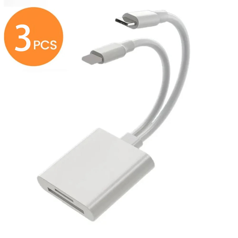 Lightning SD & TF Card Reader Adapter | All-in-1 Memory Card Reader