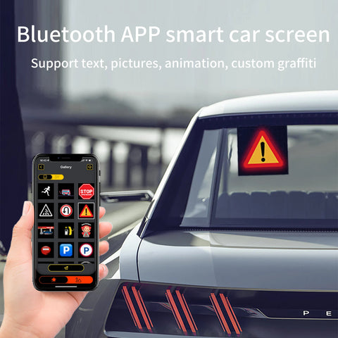 Full Color LED Display On Car Rear Window | Mobile Phone APP Control DIY Expression Screen Panel Very Funny Light Show