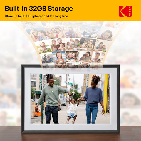 Kodak 10 Inch Smart WiFi Digital Picture Frame |  800*1280 HD Touch Screen With Magnetic Bracket,Supports Type-c power supply