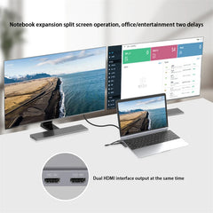 12-in-1 USB-C Hub with Dual 4K HDMI, VGA, 100W PD, RJ45, SD/TF & USB 3.0