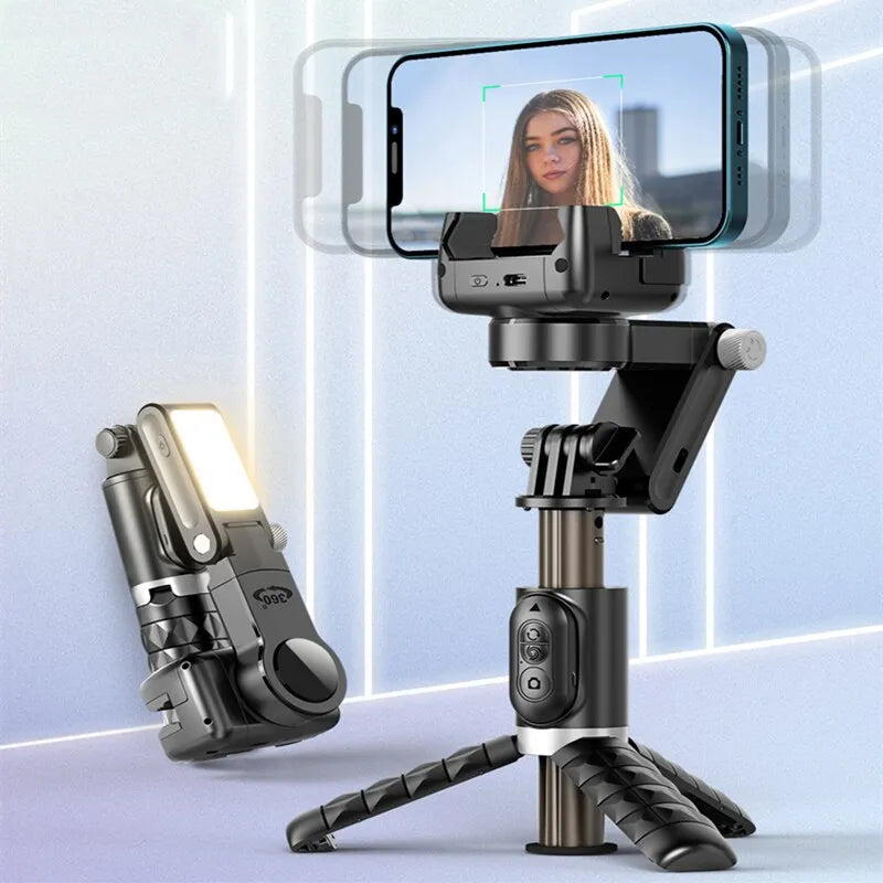 360 Rotation Following Shooting Mode Gimbal | Stabilizer Selfie Stick Tripod Gimbal For iPhone Phone Smartphone Live Photography