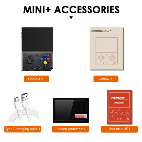 MIYOO Mini Plus Portable Retro Handheld Game Console | V2 Mini+ IPS Screen Classic Video Game Console Linux System Children's Gift